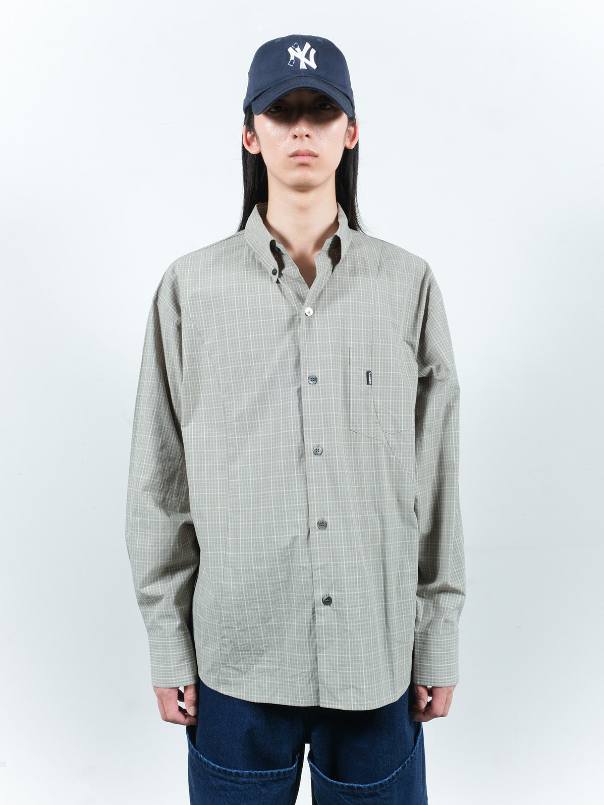 JIEDA　CHECK SWITCHING SHIRT