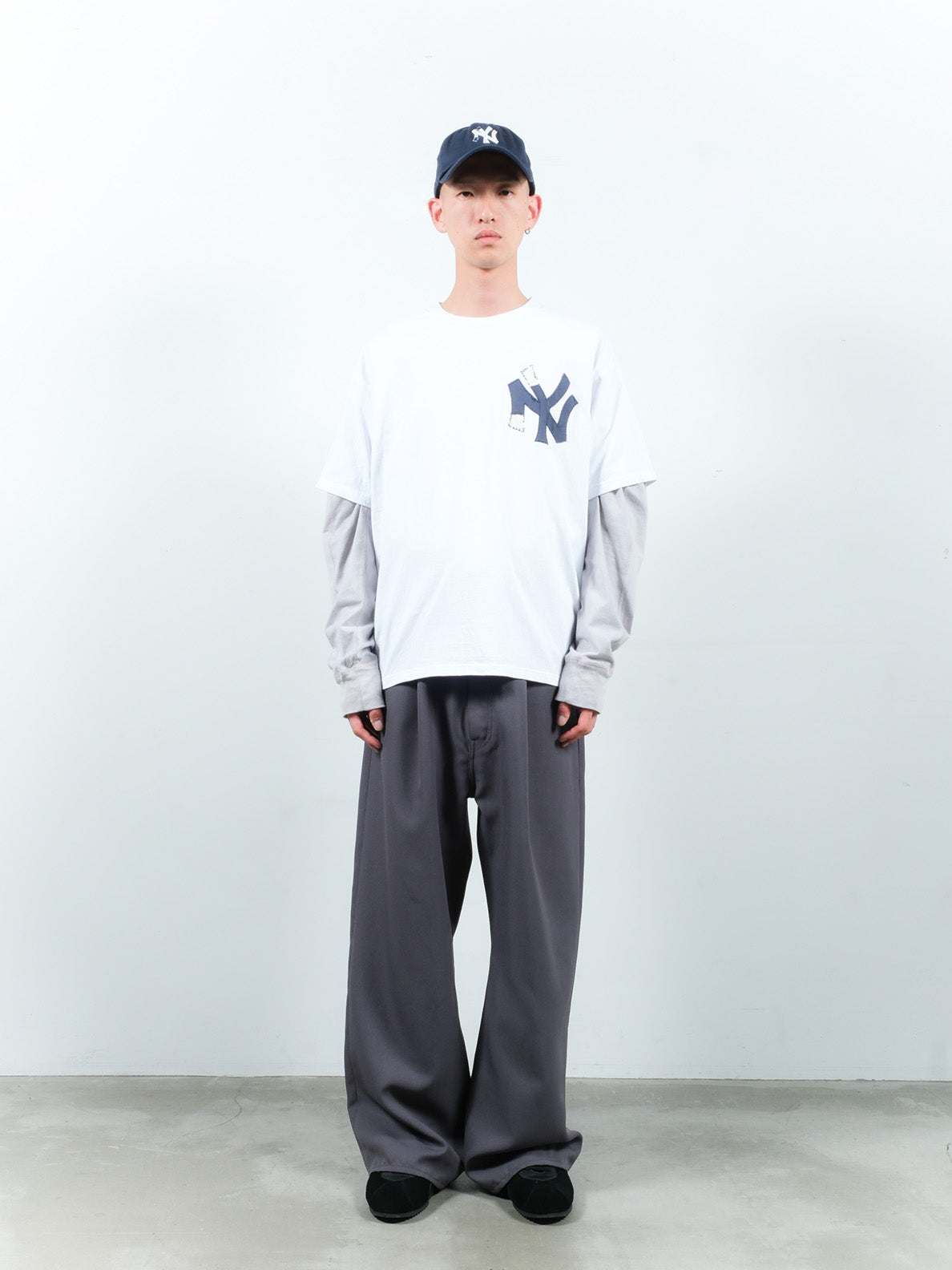 JIEDA　WIDE ONE TUCK STRAIGHT PANTS