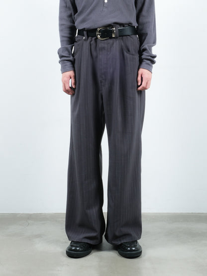 JIEDA　STRIPE WIDE ONE TUCK PANTS