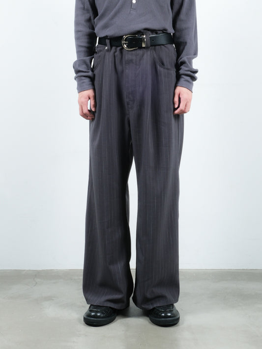 JIEDA　STRIPE WIDE ONE TUCK PANTS