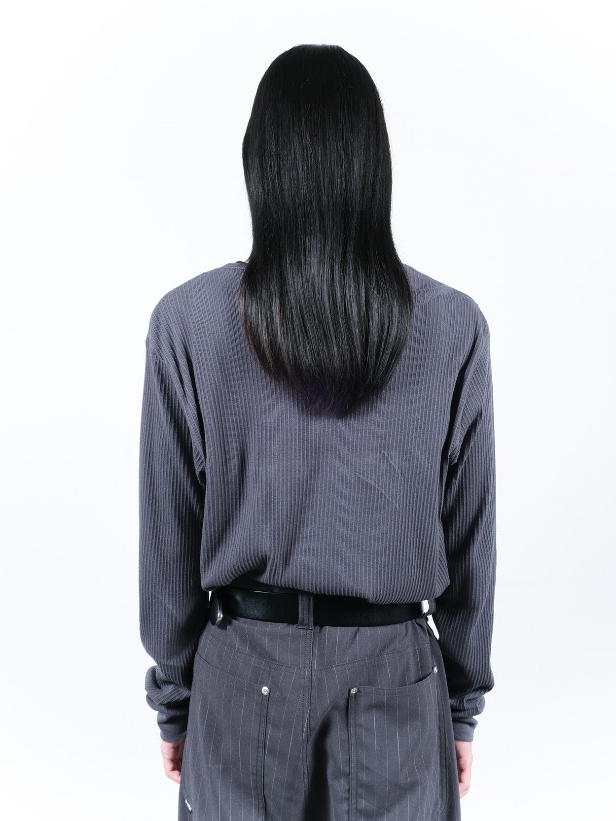 JIEDA　VINTAGE LIGHT RIB HENRY NECK L/S