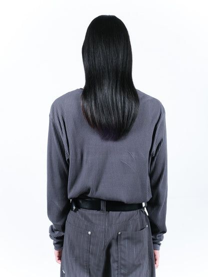 JIEDA　VINTAGE LIGHT RIB HENRY NECK L/S