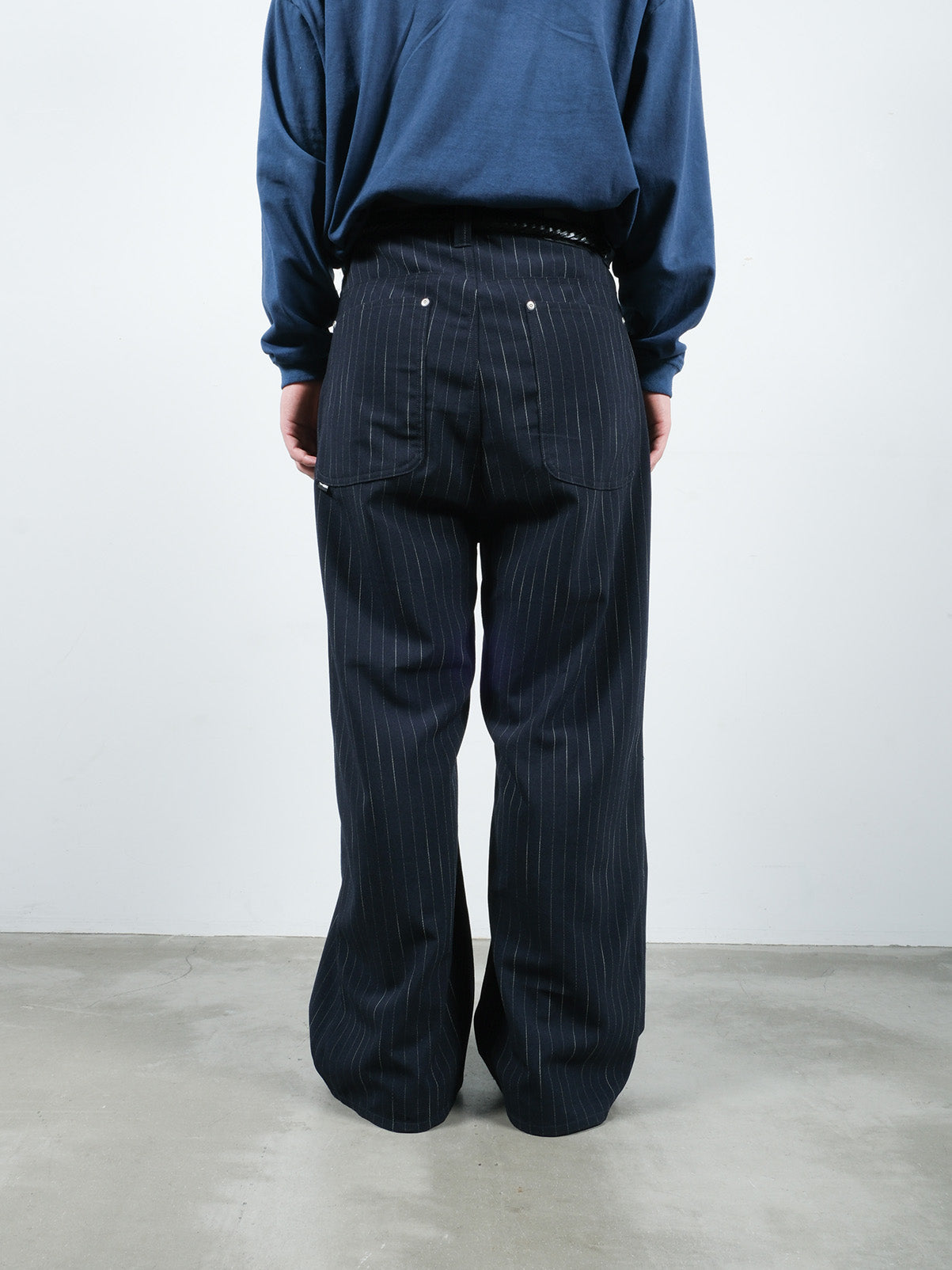 JIEDA　STRIPE WIDE ONE TUCK PANTS