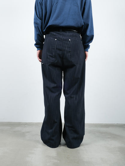 JIEDA　STRIPE WIDE ONE TUCK PANTS