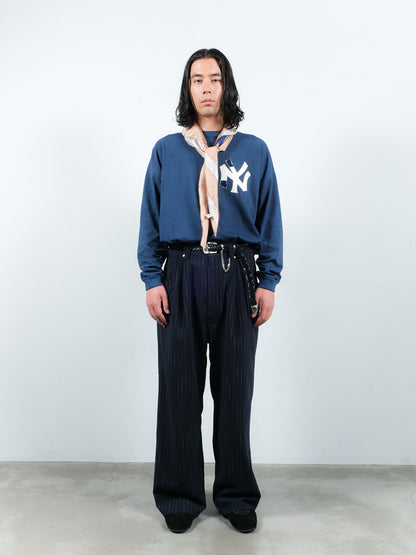 JIEDA　STRIPE WIDE ONE TUCK PANTS