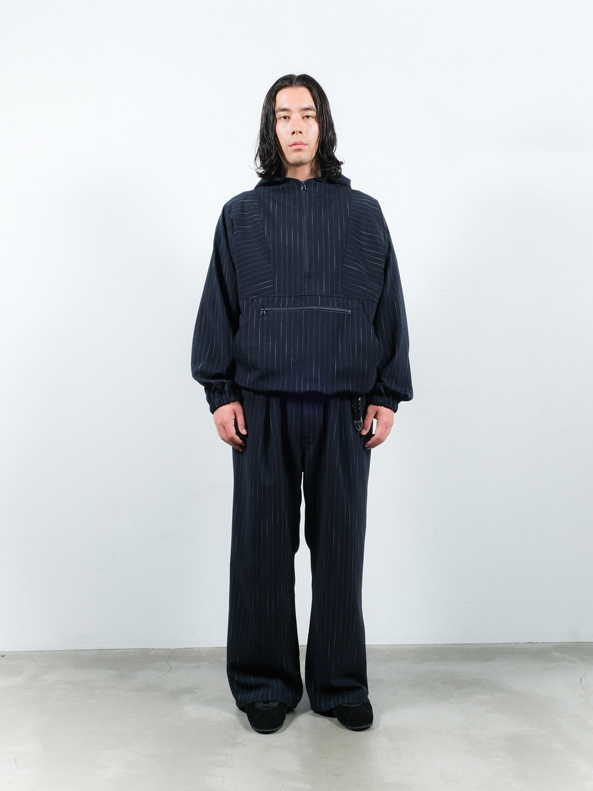 JIEDA　STRIPE WIDE ONE TUCK PANTS