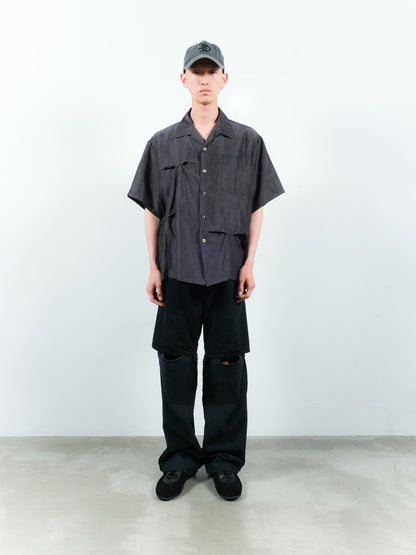 JIEDA　HAND STITCH OPEN COLLAR SHIRT S/S