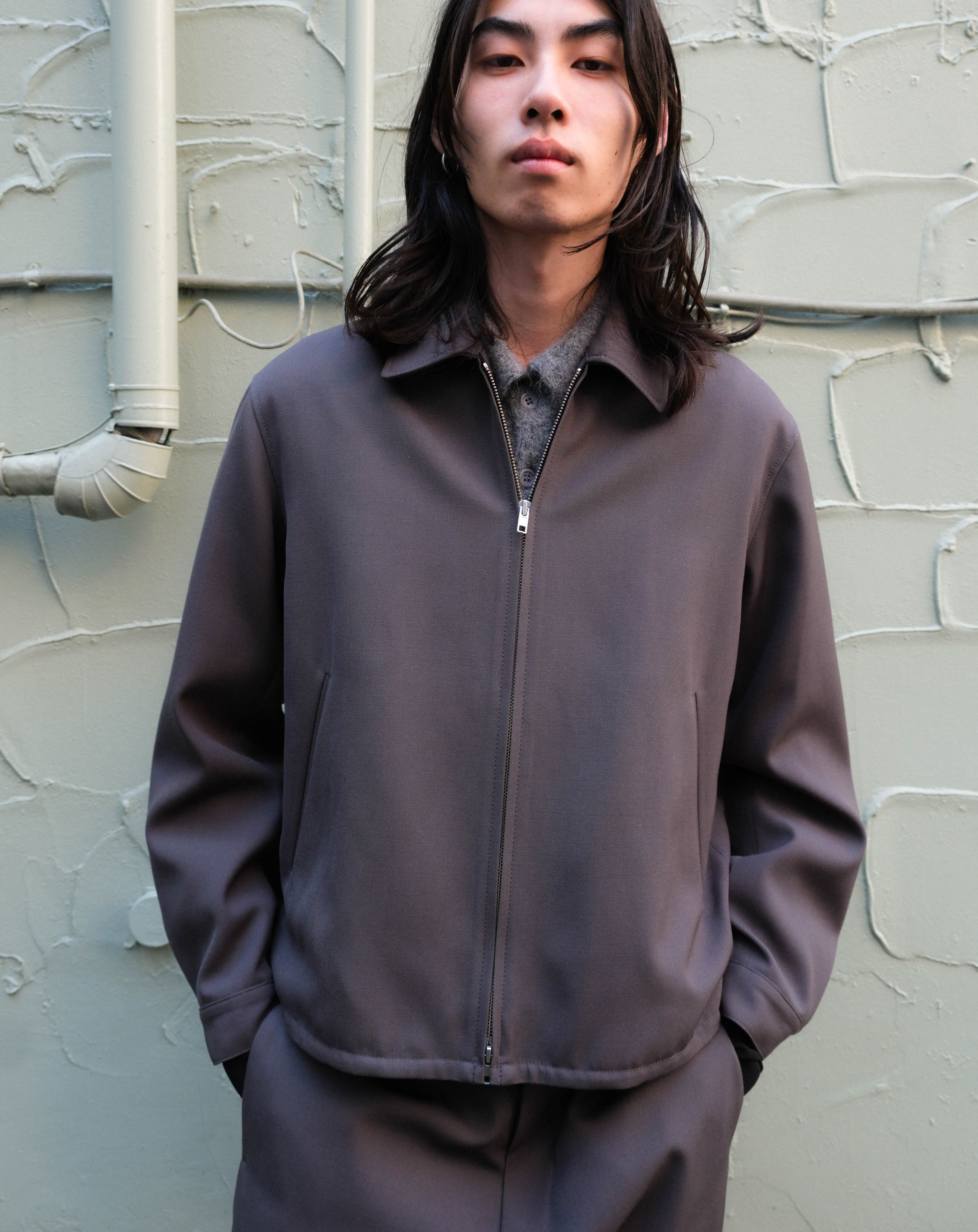 ジャケット・アウター ATON / BACK SATIN HARRINGTON JACKET ATON BACK SATIN HARRINGTON JACKET – KIKUNOBU