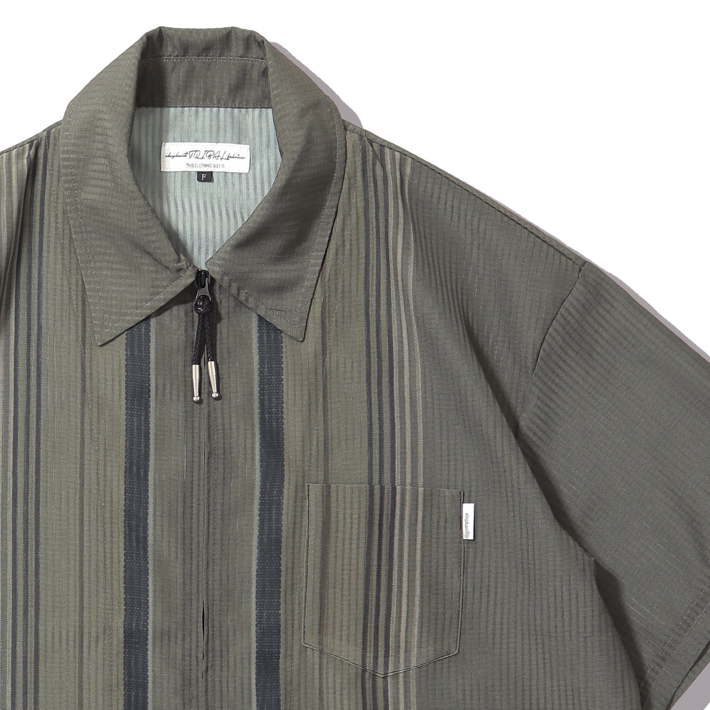 elephant TRIBAL fabrics　NO A/C ZIP SHIRT