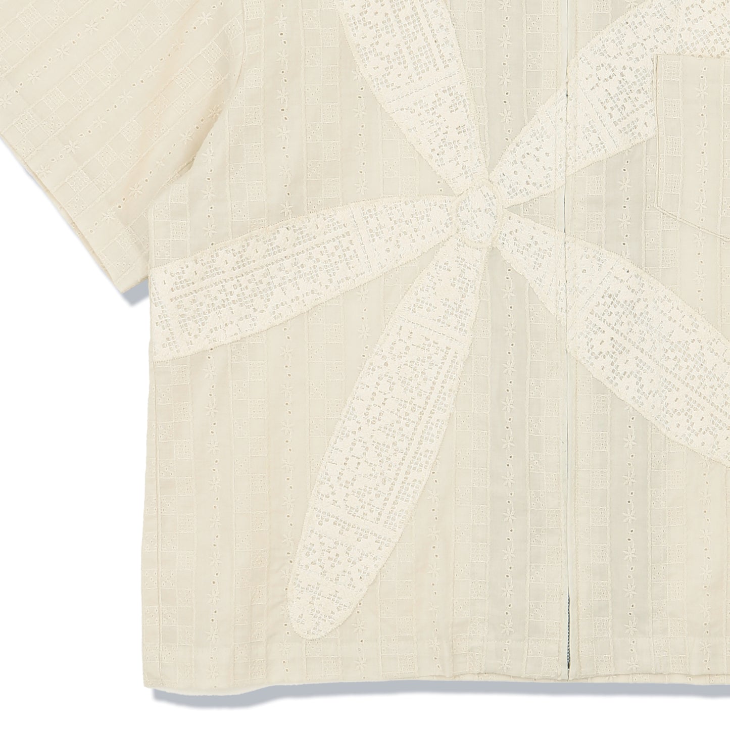 elephant TRIBAL fabrics　odd FLOWER ZIP SHIRT