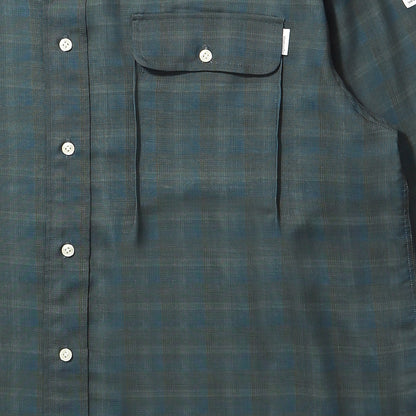 elephant TRIBAL fabrics　ON THE WAY CHECK SHIRT