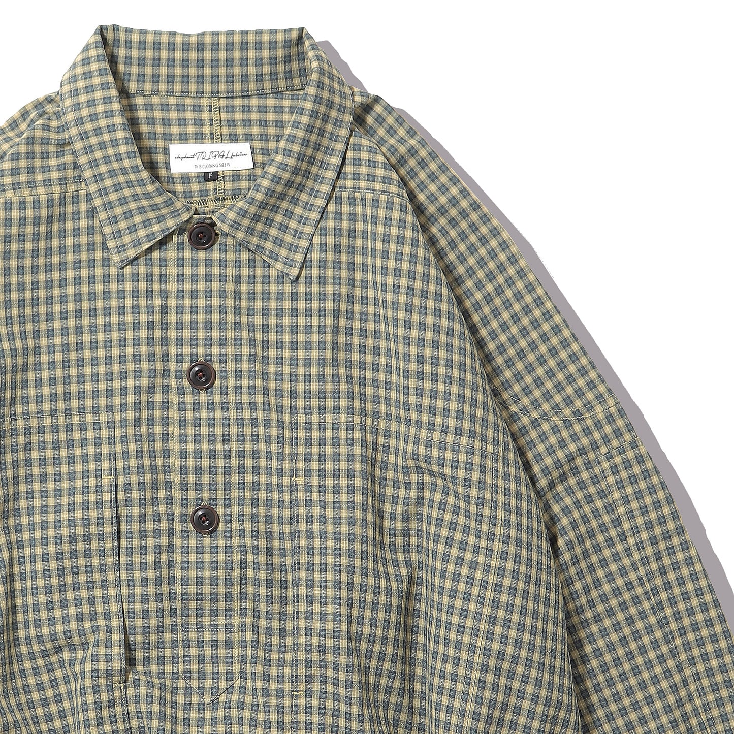 elephant TRIBAL fabrics　M35 HOCKEY CHECK SHIRT