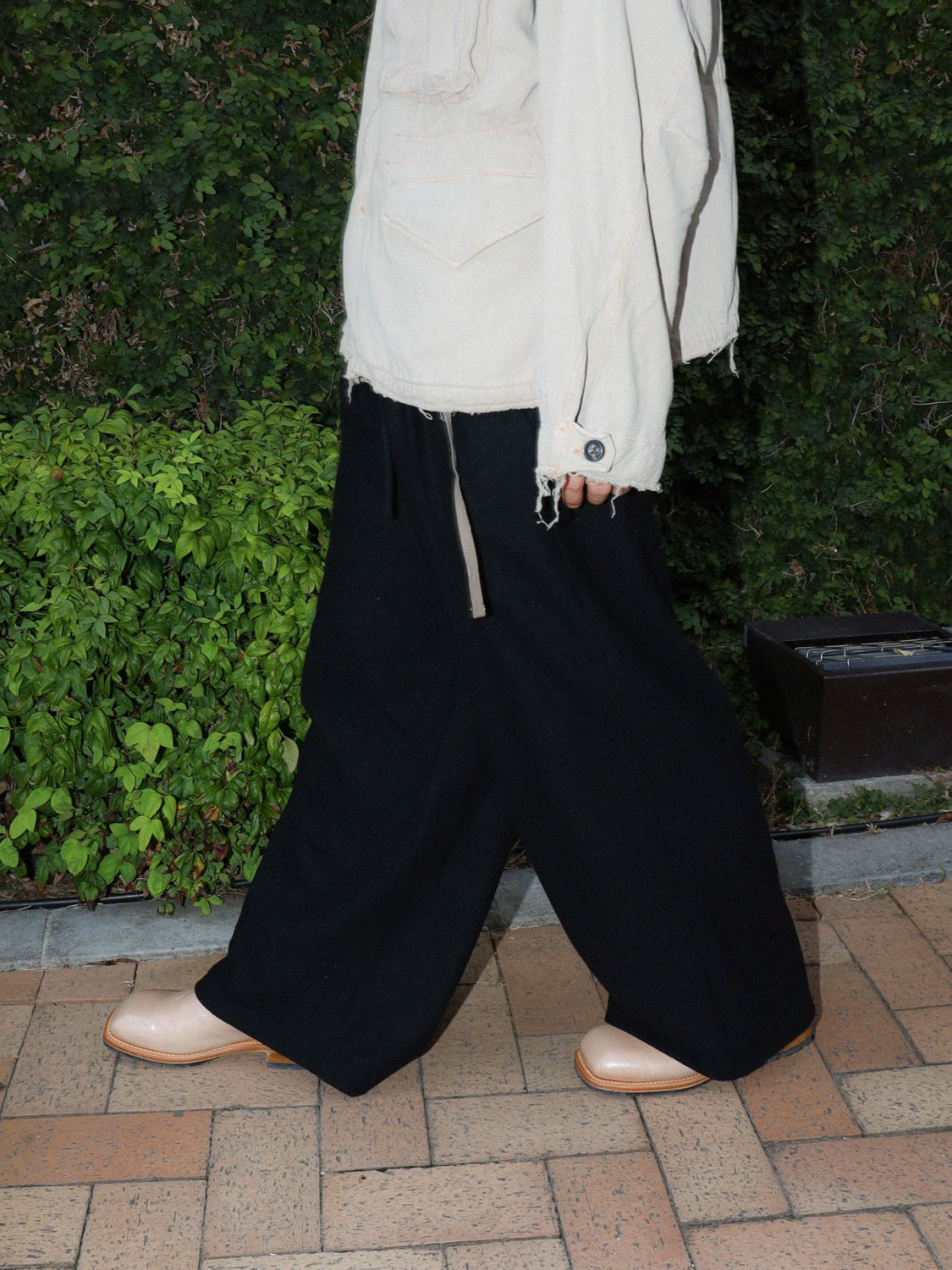 ANCELLM　WOOL WIDE EASY TUCK SLACKS