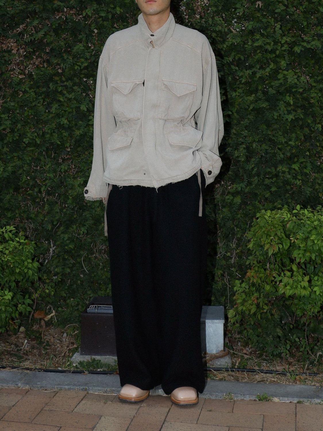 ANCELLM　SILK SUEDE FIELD JACKET