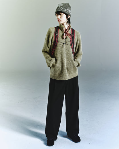 ESSENCE MOHAIR MIXED KNIT TOP