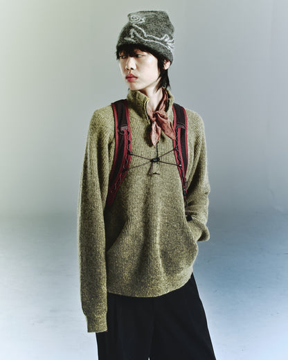 ESSENCE MOHAIR MIXED KNIT TOP