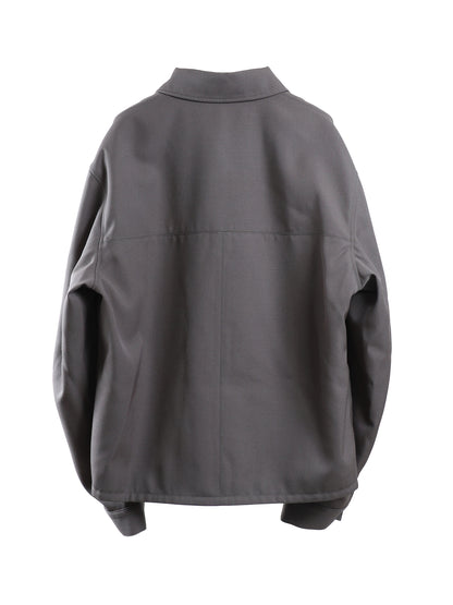 BACK SATIN HARRINGTON JACKET