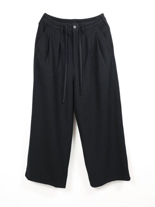 WOOL WIDE EASY TUCK SLACKS