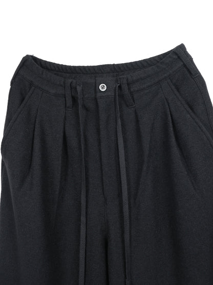 WOOL WIDE EASY TUCK SLACKS