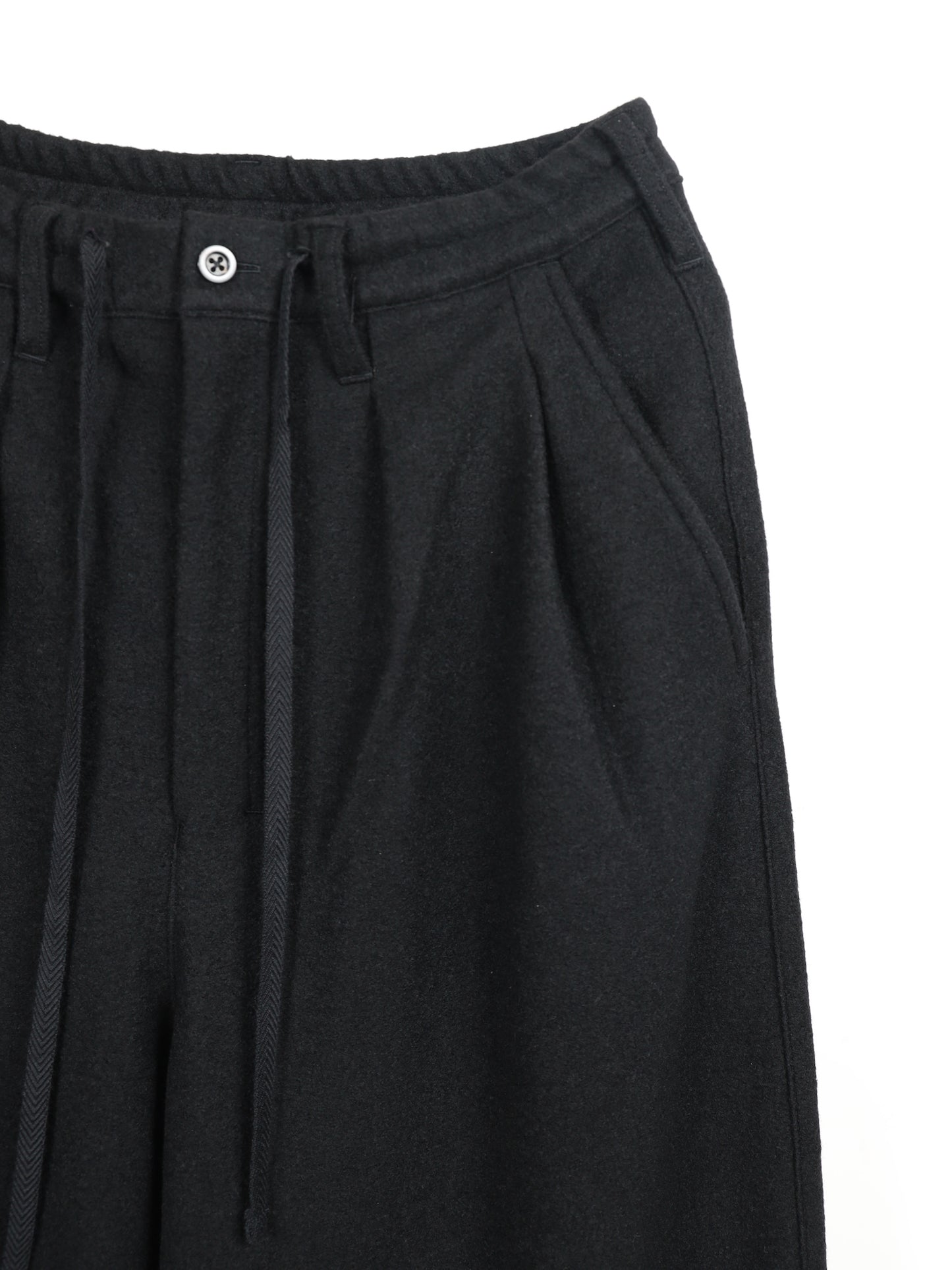 WOOL WIDE EASY TUCK SLACKS