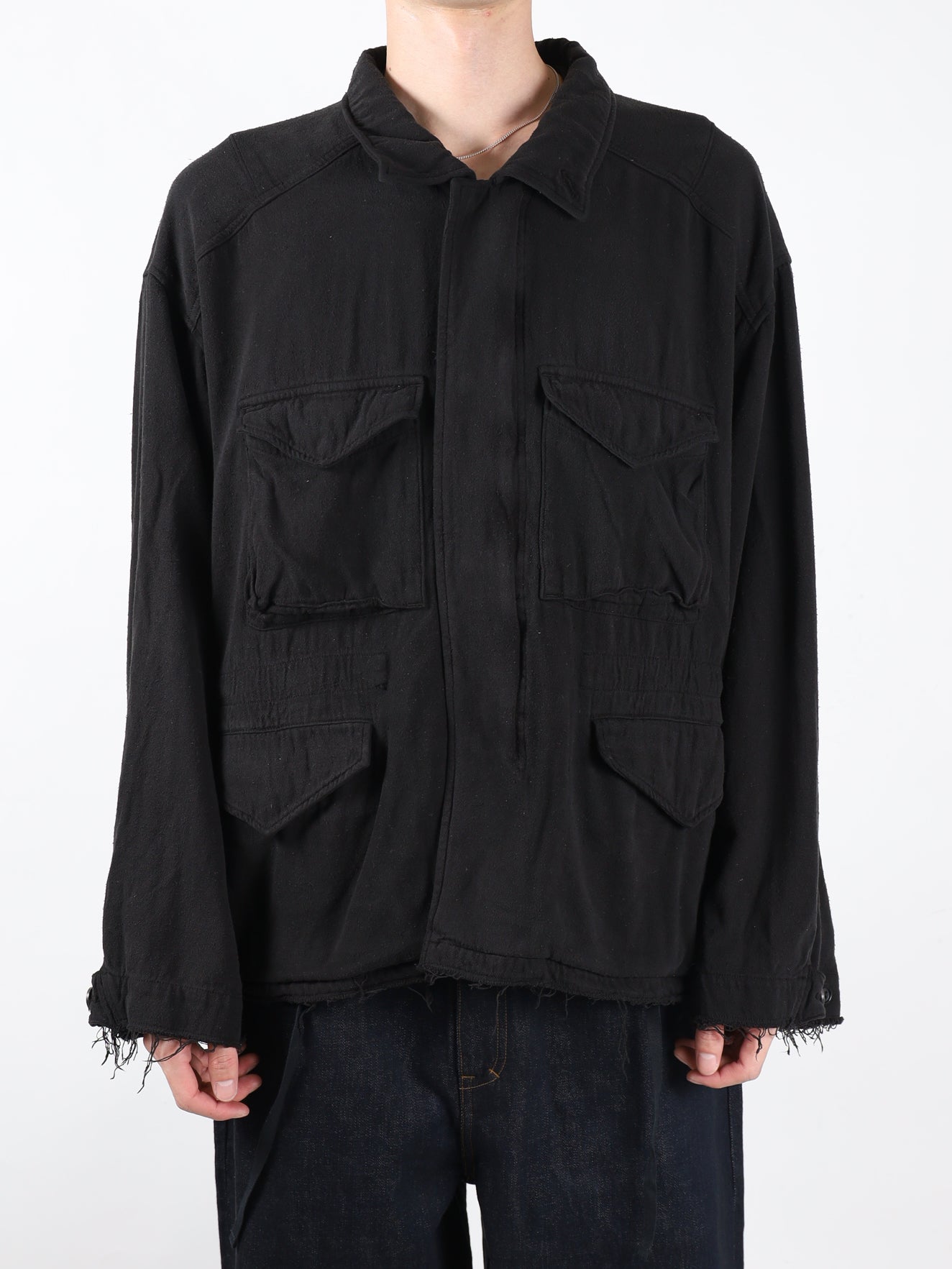 ANCELLM　SILK SUEDE FIELD JACKET