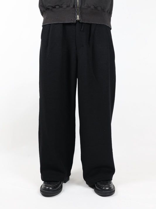 WOOL WIDE EASY TUCK SLACKS