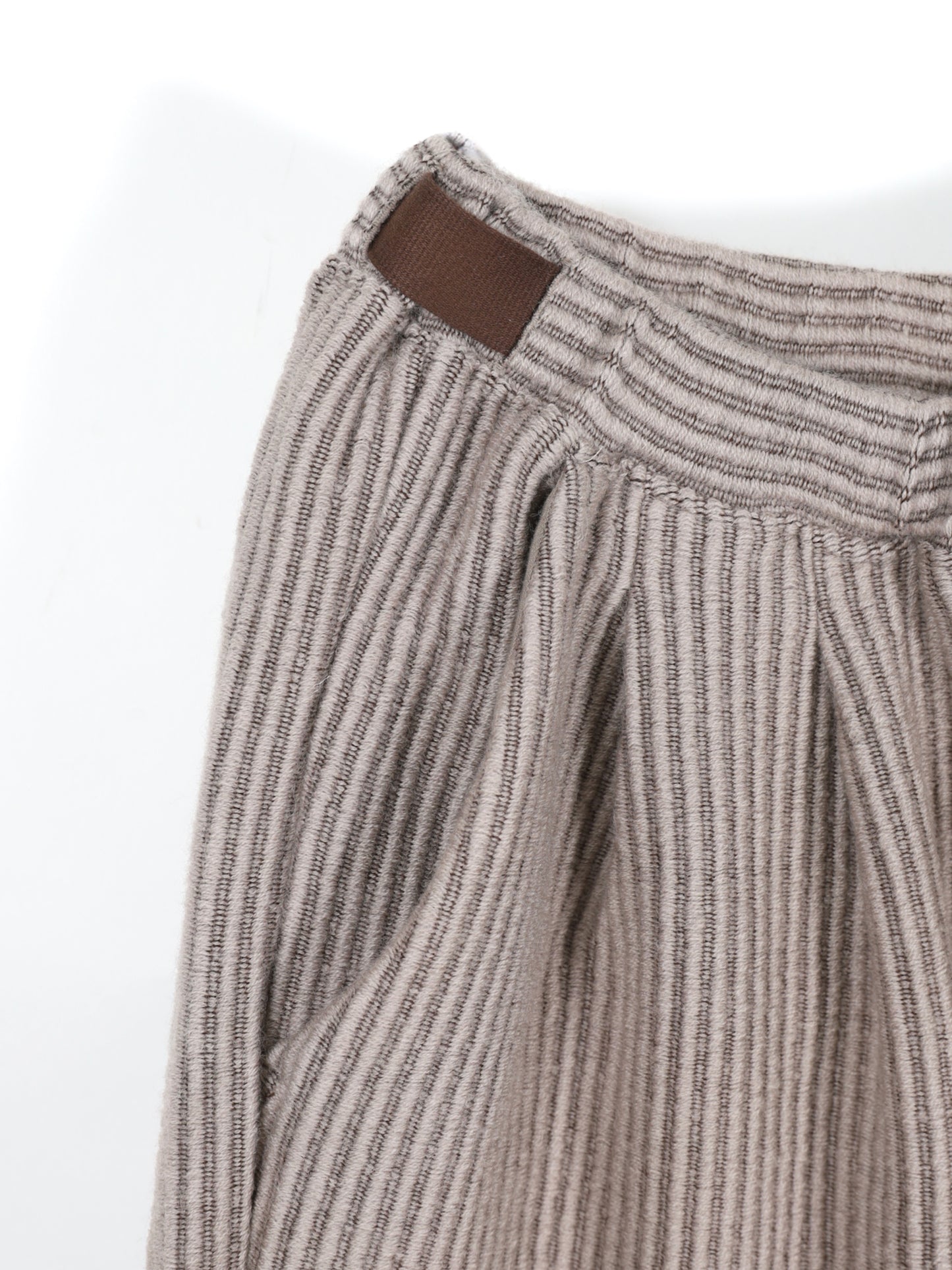 WOOLCORD BELTLESS SLACKS