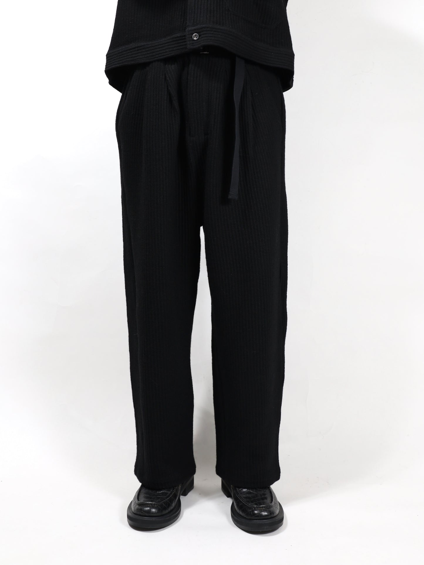 WOOLCORD BELTLESS SLACKS