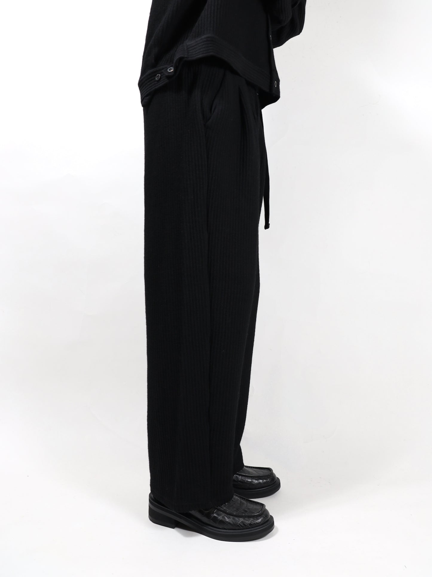 WOOLCORD BELTLESS SLACKS