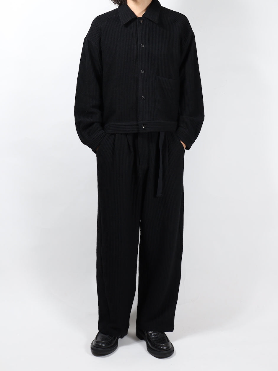 WOOLCORD BELTLESS SLACKS