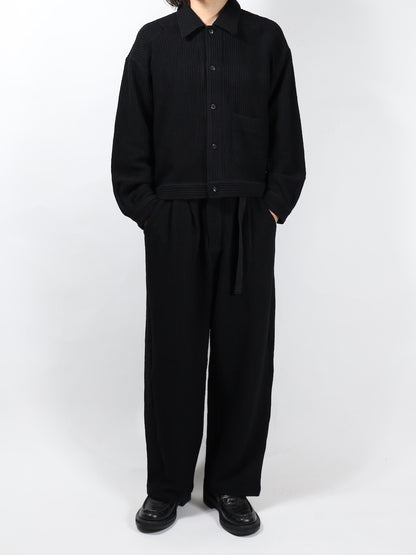 WOOLCORD BELTLESS SLACKS