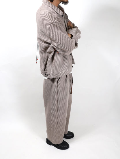 WOOLCORD BELTLESS SLACKS