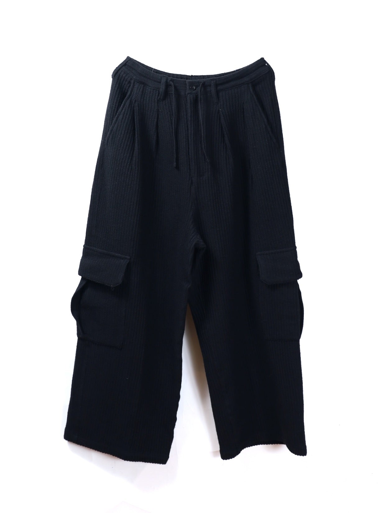 ANCELLM WOOL CORDUROY CARGO SLACKS – KIKUNOBU