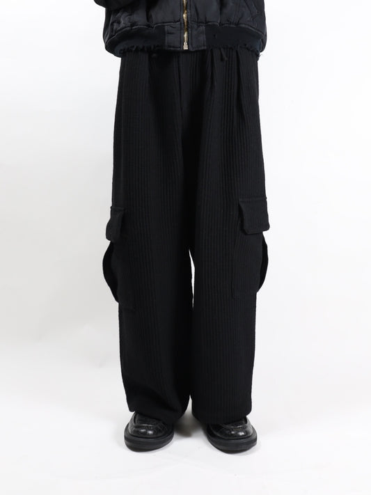 WOOL CORDUROY CARGO SLACKS