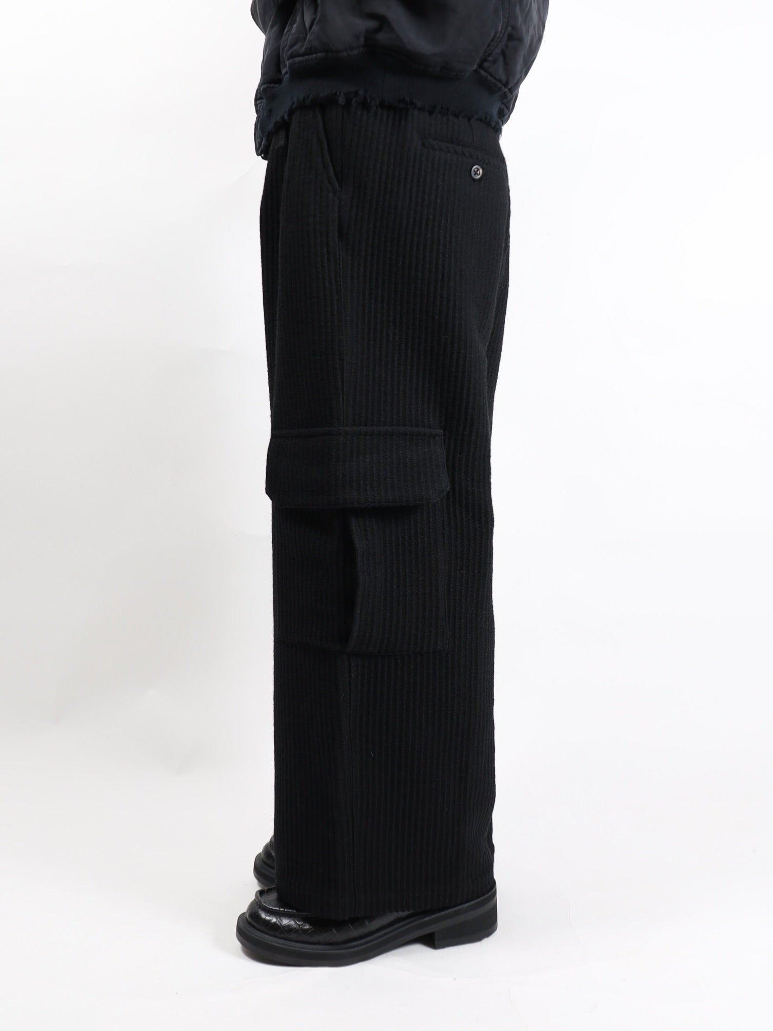 ANCELLM WOOL CORDUROY CARGO SLACKS – KIKUNOBU
