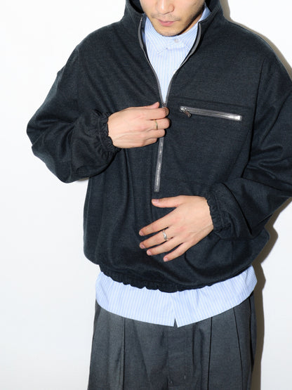 WOOL HALF ZIP