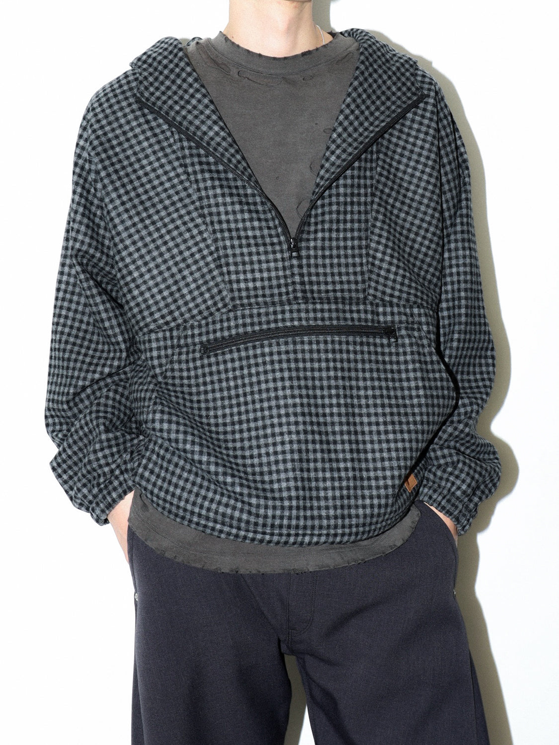 JIEDA　CHECK PULLOVER PARKA