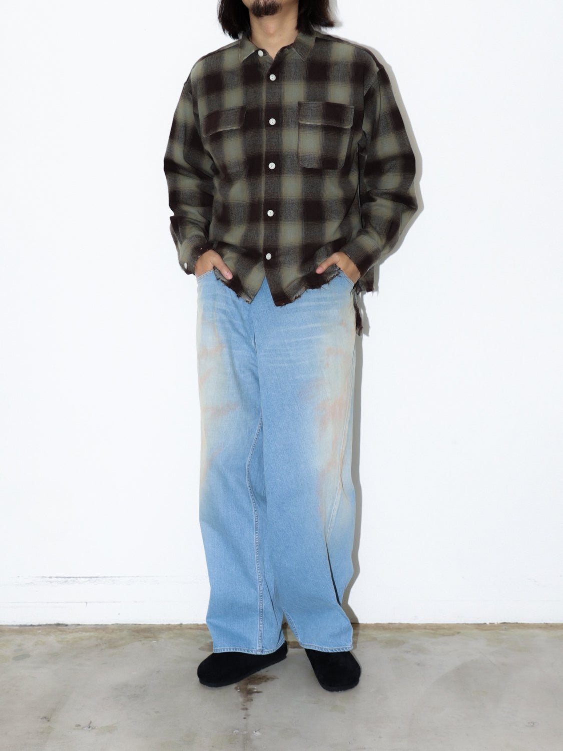 JIEDA　OVER WRAP DENIM PANTS