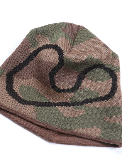 CAMOUFLAGE J LOGO KNIT CAP
