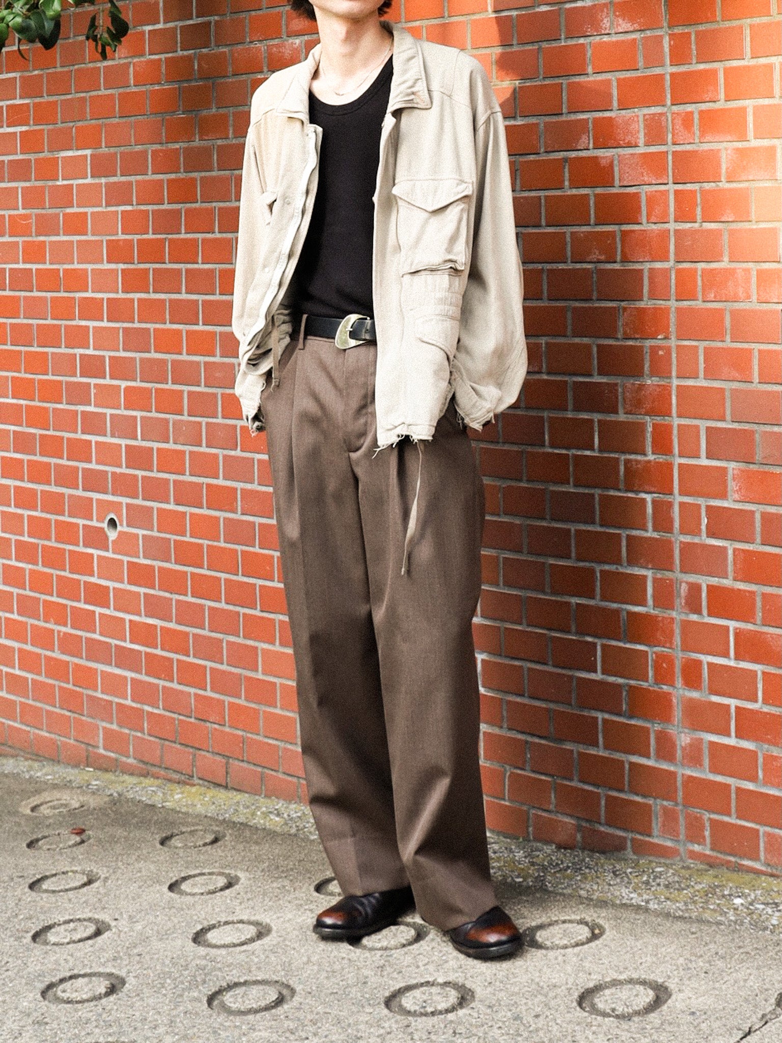 refomed TARP WOOL SLACKS