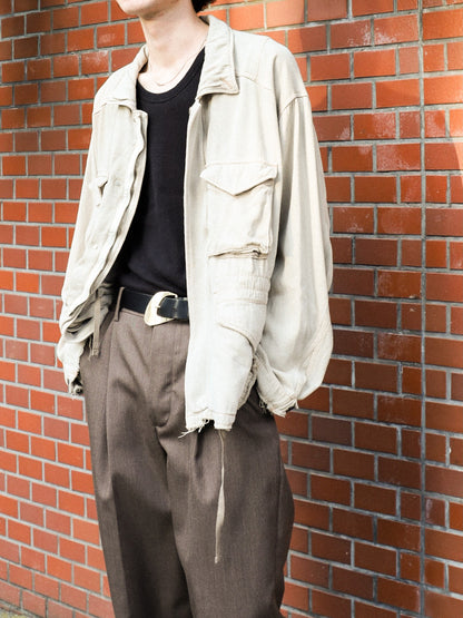ANCELLM　SILK SUEDE FIELD JACKET