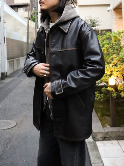 JIEDA　LEATHER CAR COAT