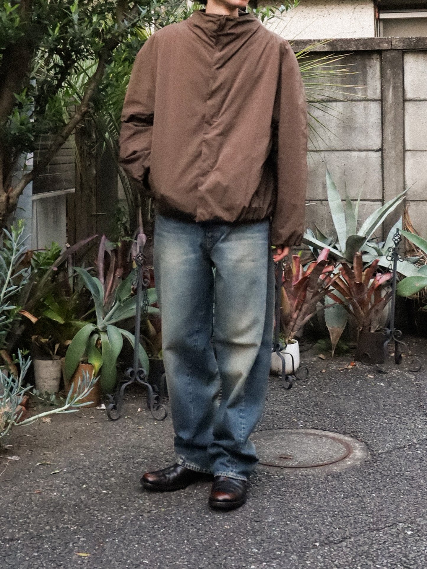 AMOMENTO　TAFFETA PADDED RAGLAN JUMPER