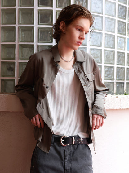 JIEDA　RAYON SILK SHIRT JACKET