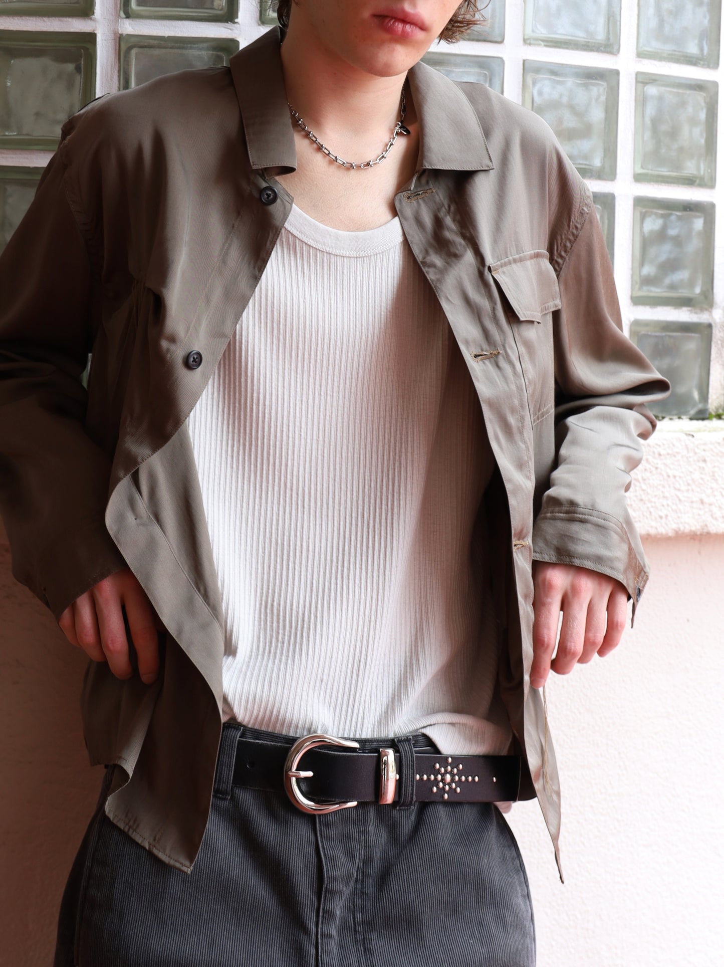 JIEDA　VINTAGE LIGHT RIB T/TOP