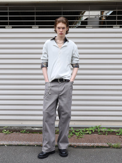 JIEDA　VINTAGE LIGHT RIB HENRY NECK L/S