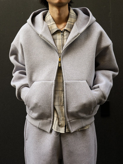 ANCELLM　C/R CHECK SHORT ZIPUP SHIRT JACKET