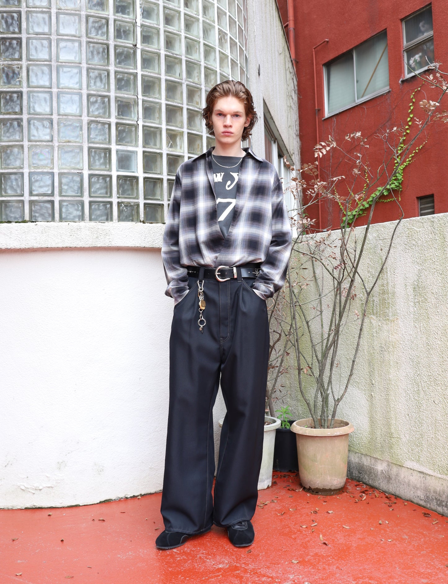 JIEDA　WIDE ONE TUCK STRAIGHT PANTS