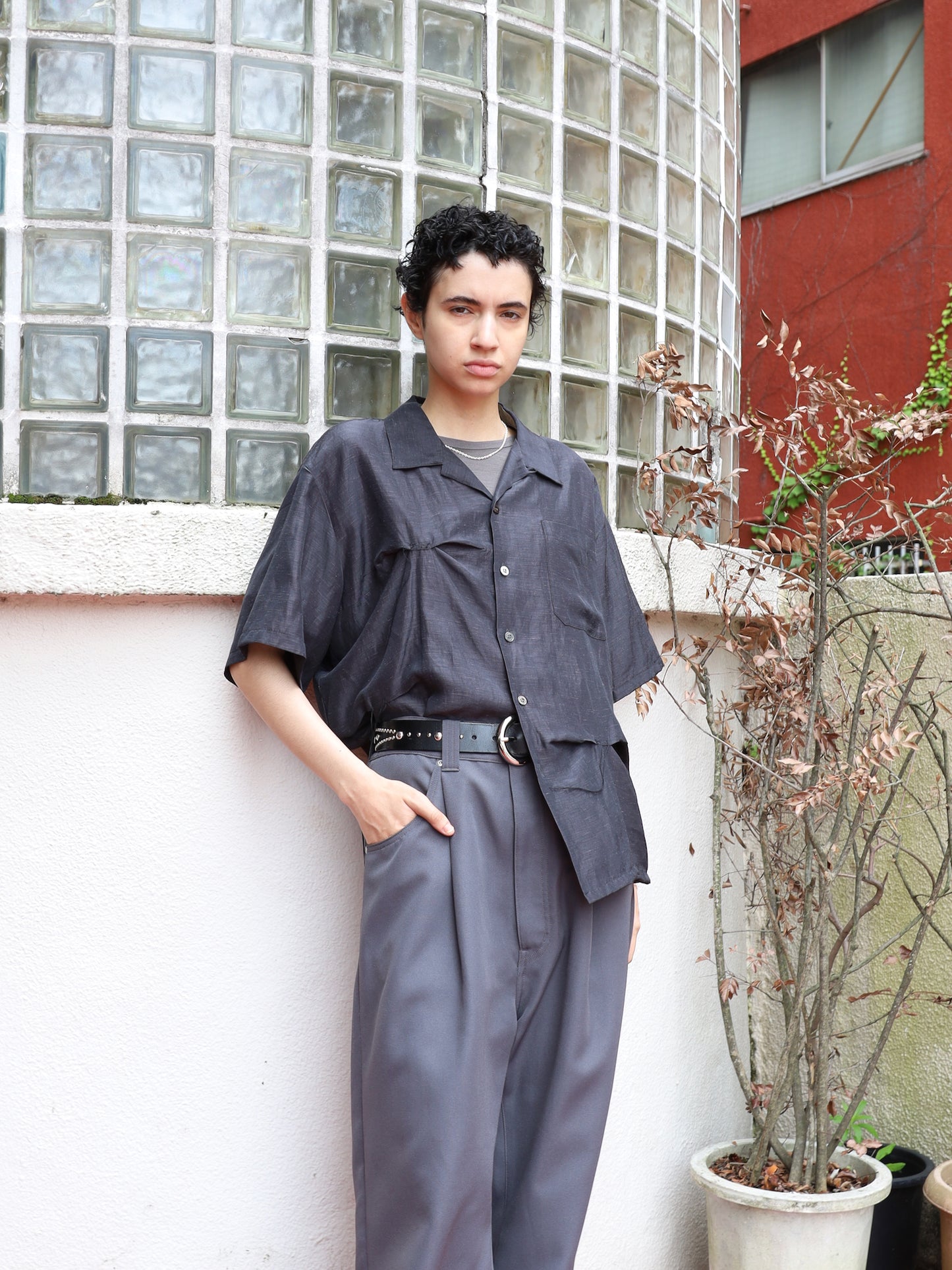 JIEDA　WIDE ONE TUCK STRAIGHT PANTS