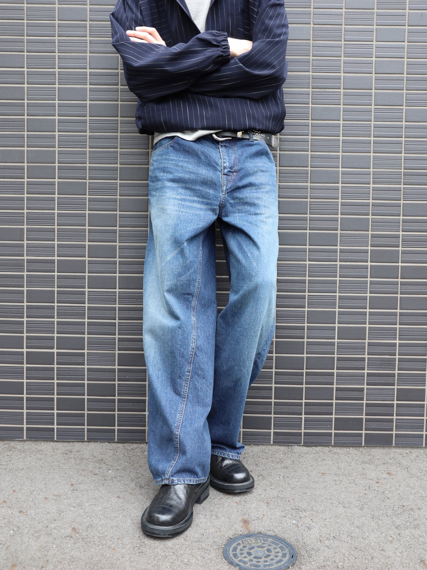 JIEDA　USED TWIST DENIM PANTS